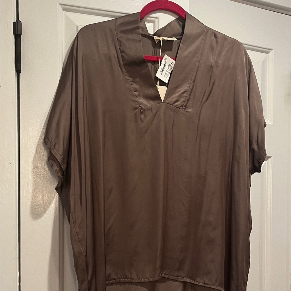 Elegant Brown Women's Top NWT One size